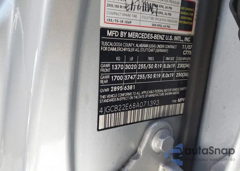 2008 Mercedes-Benz R 320 Cdi 4Matic z USA, uszkodzony, nr VIN 4JGCB22E68A071393